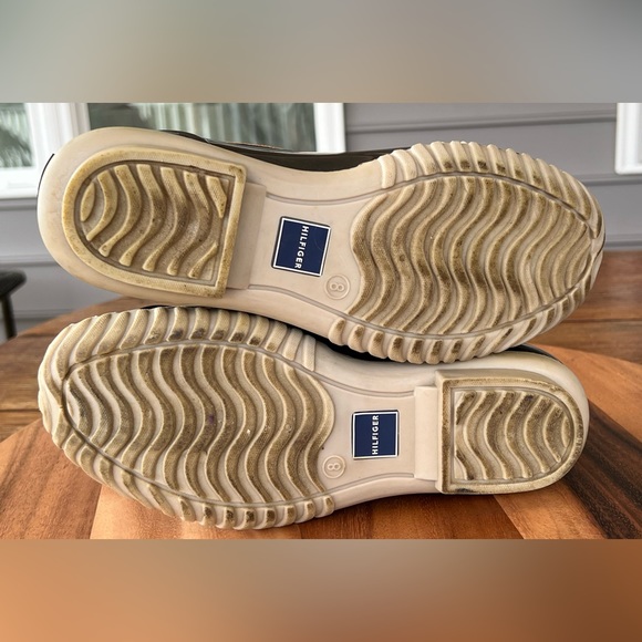 Tommy Hilfiger Low Rise Brown Tan Duck Boots Muck Rubber Size 8M - Picture 9 of 16